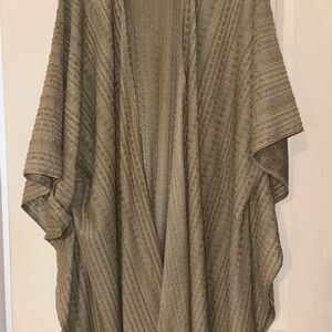 Elegant Olive Knit Shawl